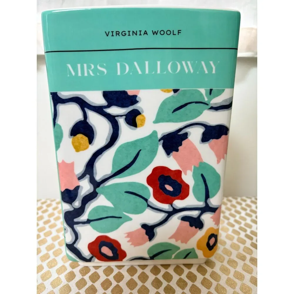 Amélin Archive Ceramic Book Vase Mrs Dalloway Virginia Woolf Floral Gift NEW